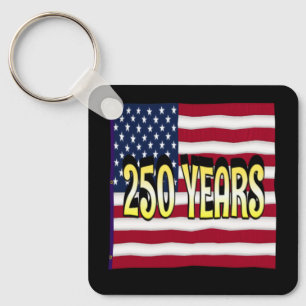 Simple direct 250 years key ring