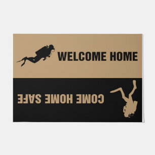 Simple Diving Doormat, Ocean Design Doormat