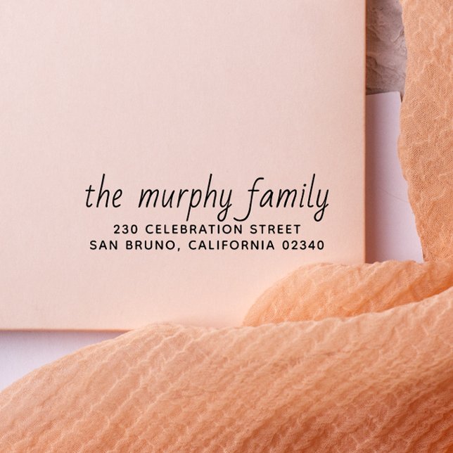 Simple DIY Family Name & Return Address Rubber Stamp (Rubber Stamp Mock-up)