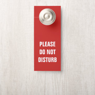 Simple DO NOT DISTURB hotel room door hangers