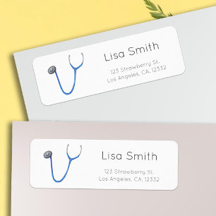 Simple Doctor Stethoscope Return Address