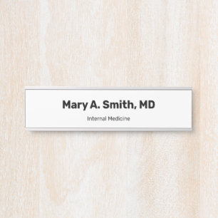 Simple Doctor's Name in Bold Medical Speciality Door Sign