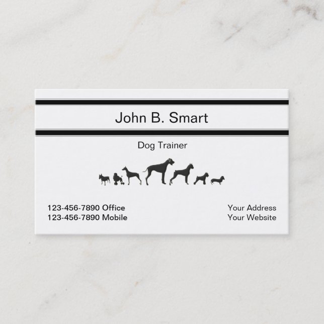 Simple Dog Trainer Business Card (Front)
