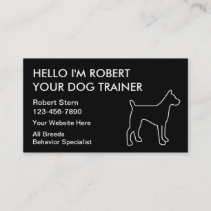 Simple Dog Training Business Cards