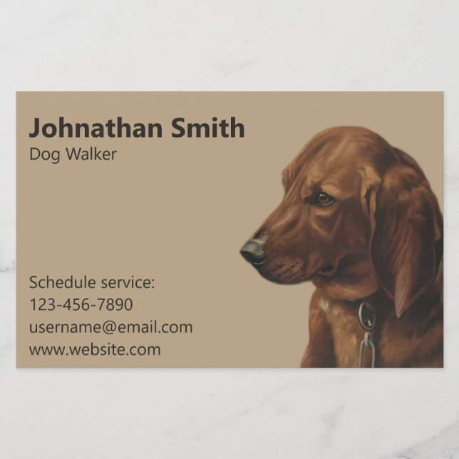 Simple Dog Walker Service Business Flyer (Front)