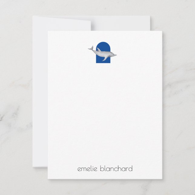 Simple Dolphin Personalised Card (Front)