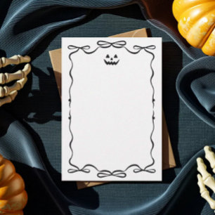 simple doodle spooky halloween Note card