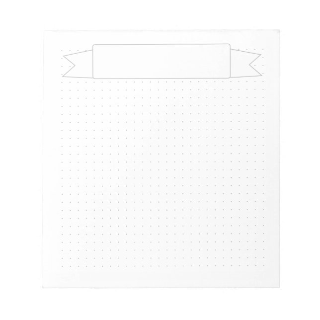 Simple Dot Grid with Banner Notepad (Front)