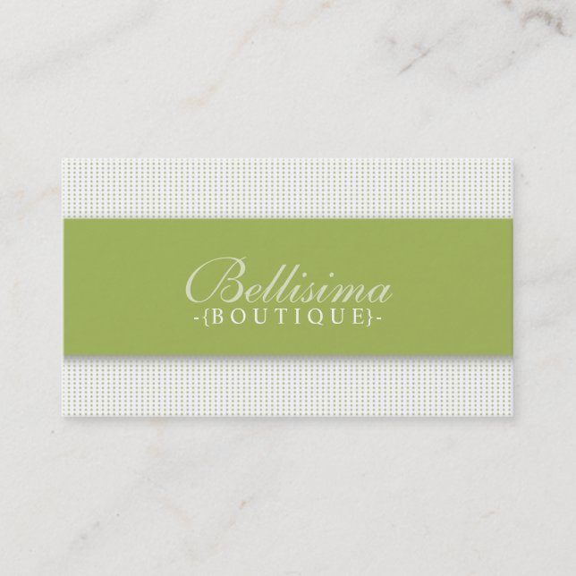 Simple Dots Olive Green Business Card (Front)