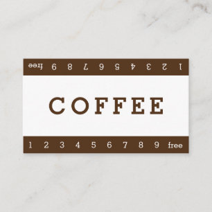Simple Double Horizon Loyalty Coffee Punch-Card
