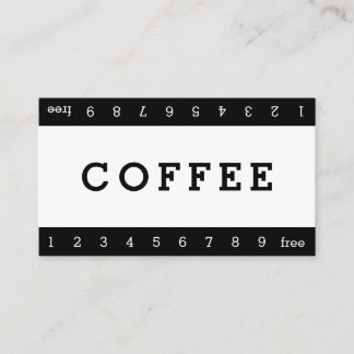 Simple Double Horizon Loyalty Coffee Punch-Card Card