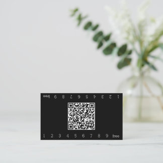 Simple Double Number Loyalty QR code Card