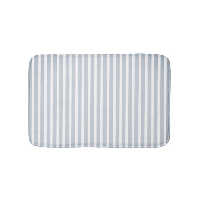 Simple double-sided decor in stripes & cage bath mat (Front)