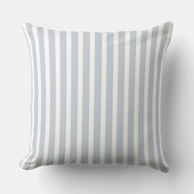 Simple double-sided decor in stripes & cage cushion (Front)
