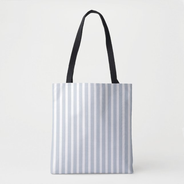 Simple double-sided decor in stripes & cage tote bag (Front)