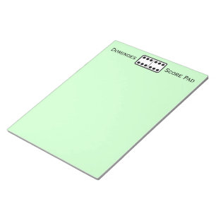 Simple Double Sixes Domino Game Score Pad Green