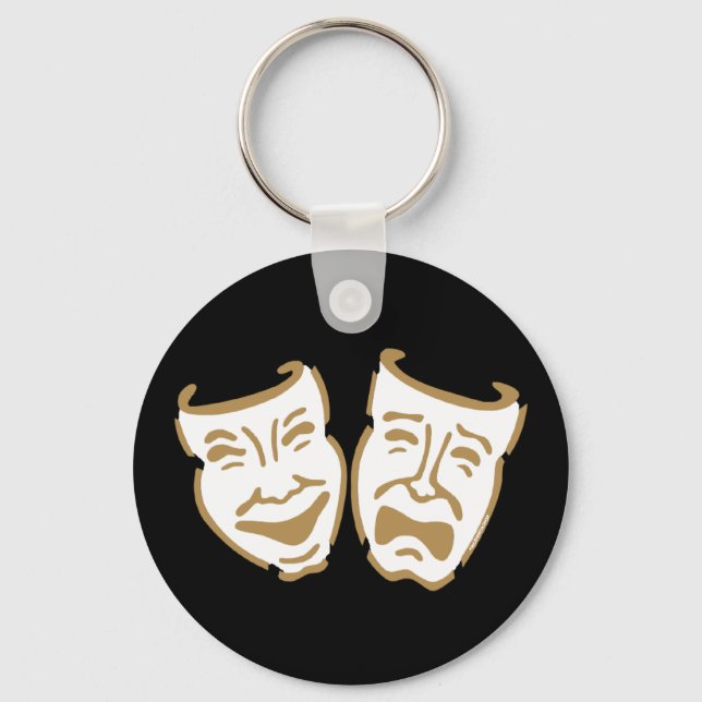 Simple Drama Masks Key Ring (Front)