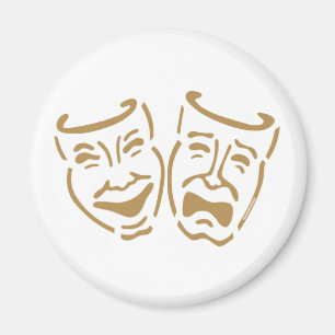 Simple Drama Masks Magnet
