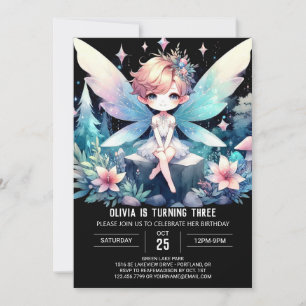 Simple Dreamy Fairy Birthday Invitation