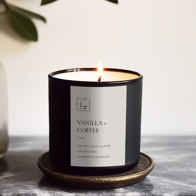 SIMPLE DUSKY EGG IVORY WHITE MINIMAL CANDLE LOGO FOOD LABEL (Creator Uploaded)