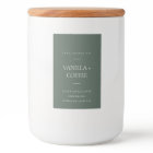 SIMPLE DUSKY MILITARY GREEN MINIMAL MODERN CANDLE