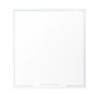 Simple Dusty Blue Border Name Stationery