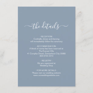Simple Dusty Blue Enclosure Card