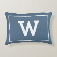 Simple Dusty Blue Initial Monogram