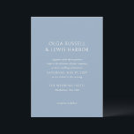 Simple Dusty Blue Modern Wedding Invitation<br><div class="desc">Modern wedding invitations featuring a clean and simple design with bold fonts.</div>