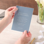 Simple Dusty Blue Modern Wedding Vellum Invitations<br><div class="desc">Modern wedding invitations featuring a clean and simple design with bold fonts.</div>