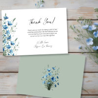 Simple Dusty Blue & Sage Boho Wildflowers Wedding
