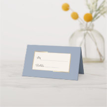 Simple Dusty Blue Wedding Escort 