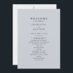 Simple Dusty Blue Wedding Program Invitation<br><div class="desc">Dusty Bue Wedding program.  Simple.</div>