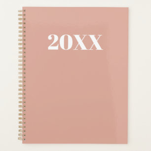 Simple dusty pink modern typography year monogram planner