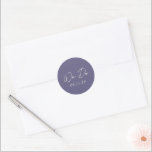 Simple Dusty Purple Modern Wedding Classic Round Sticker<br><div class="desc">Elegant wedding stickers featuring a simple and minimal layout with "We Do" in a contemporary script typography.  A classic design with a modern touch.</div>