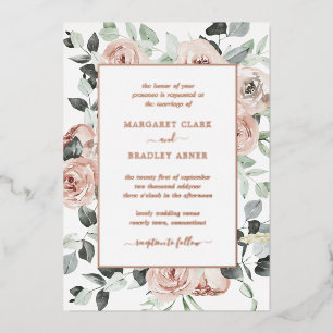 Simple Dusty Rose Pink Floral Elegant Wedding