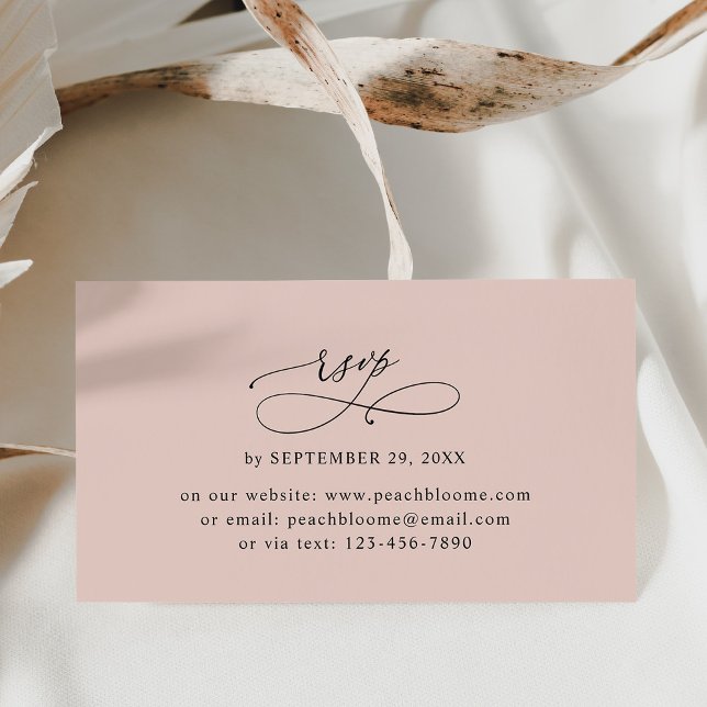 Simple Dusty Rose Wedding Online RSVP Cards (Creator Uploaded)