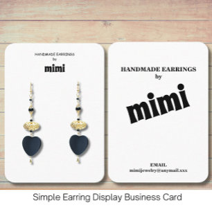 Simple Earring Display Business Card