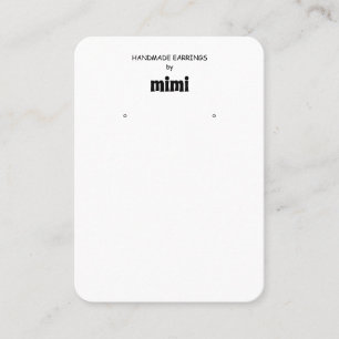 Simple Earring Display Business Card