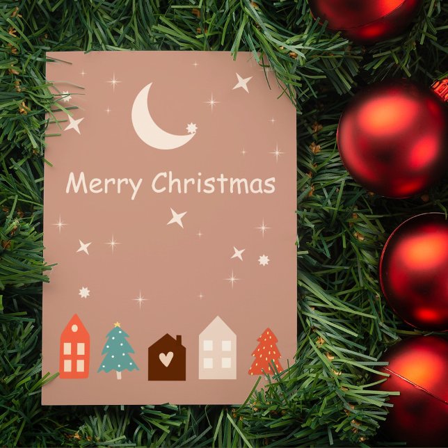 Simple Earth Tone Merry Christmas  Holiday Card (Creator Uploaded)