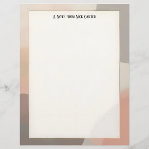 Simple Earth Tones Custom Letterhead