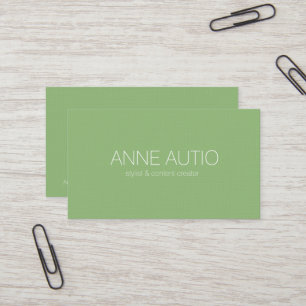 Simple Earthy Green Business Card