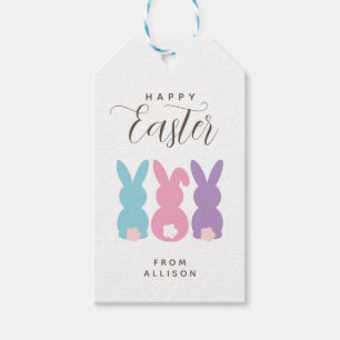 Simple Easter Bunny Personalized Gift Tag