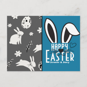 simple easter bunny simple cute family custom holiday postcard