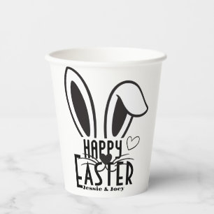 simple easter bunny simple cute family custom paper cups