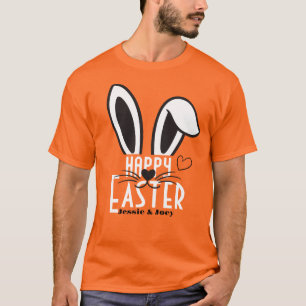 simple easter bunny simple cute family custom  T-Shirt