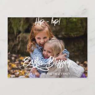 simple easter bunny simple for cute kids photo holiday postcard
