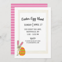 Simple Easter Egg Hunt Party Invitation