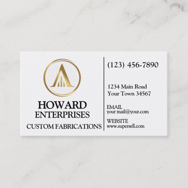 Simple Easy to Read Business Card with Your Logo (Front)
