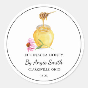 Simple Echinacea Infused Honey Label